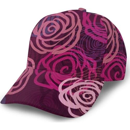 Lilac Abstract Roses Baseball Cap Fashion Men Hat Cap Summer Dad Hat Male Sports Hat