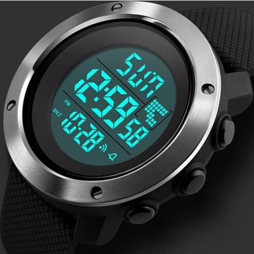 SKMEI Men Sports Watches Double Time Digital Wristwatches 50M Water Resistant LED Display Mens Watch reloj hombre 2018