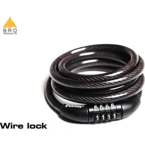 Bike Combination Lock 4 Digital Code Password Bike Cable Lock Bicycle Bike Safety Lock Tough Security Coded 8mm Steel Wiring