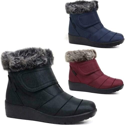Women Boots High Quality Women Shoes Waterproof Ankle Snow Boots Shoes Warm Fur Plush Winter Shoes Platform Boots Botas De Mujer
