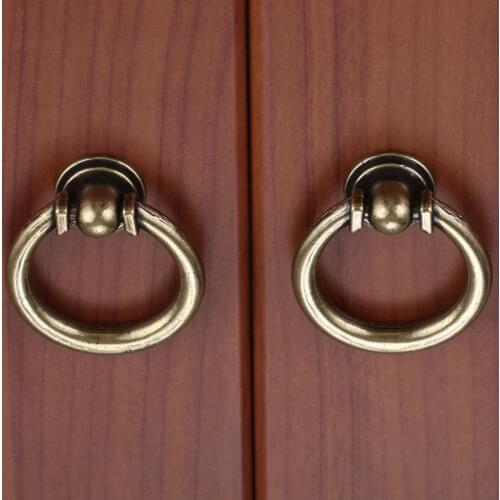 1pc Retro Dresser Door Drawer Ring Handles Knobs Cupboard Handles Antique Drawer Pulls Vintag Kitchen Cabinet Knobs And Handles