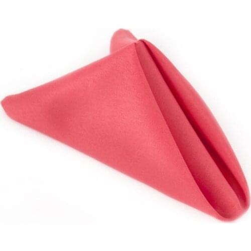 100pcs 20"x20" Coral Square Napkins For Wedding/Party Banquet Supplies Handkerchief Free Shipping