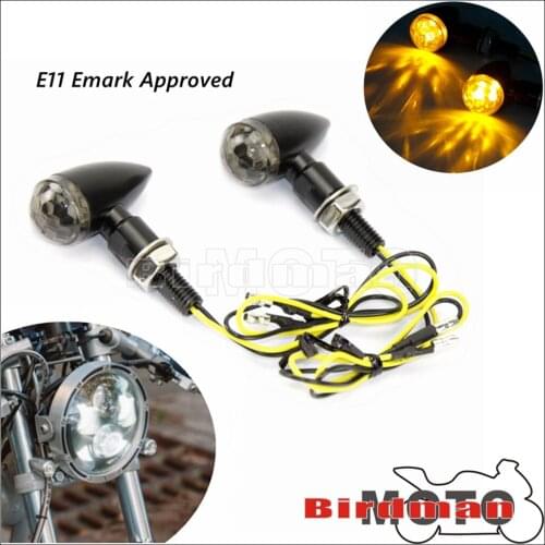 12V Motorcycle Amber LED Mini Indicator Brake Lamp Bullet turn Signal Light For Harley Honda Suzuki Chopper Street Sport Bike