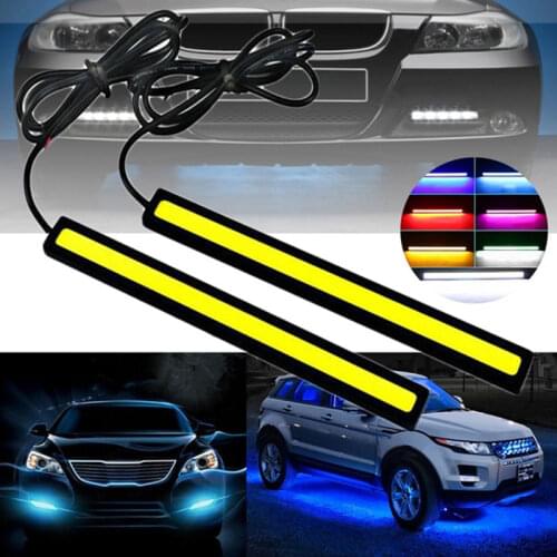 2Pcs 17cm Universal Daytime Running Light Car COB DRL LED Strip Light External Lights Auto Waterproof Car Styling Led DRL Lamp