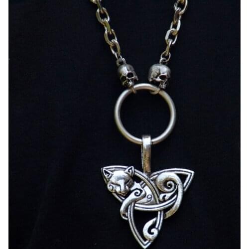 9style Viking Skull Skeleton Horse Thor Hammer God Odin Angel Necklace Gothic Pendant Witch Punk Pagan Jewelry