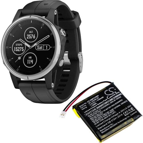 Cameron Sino 410mAh Smartwatch Battery for Garmin Fenix 5X, Fenix 5X Running