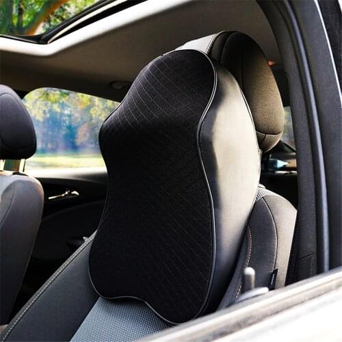 2 Size Car Neck Pillow 3D Memory Foam Head Rest Adjustable Auto Headrest Pillow Travel Neck Cushion Support Holder Seat Pillow