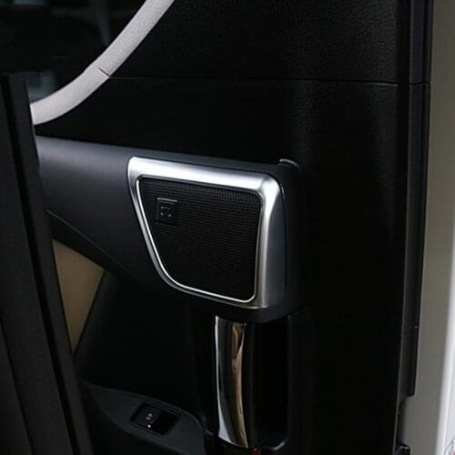 Free Shipping For TOYOTA Alphard 2015-2018 2PCS ABS Chrome Car Side Door Stereo Audio Speaker Cover Trim Moldings Car Styling