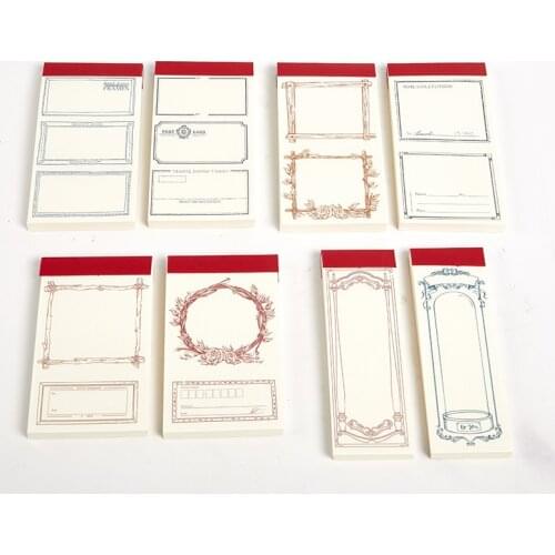 50pcs/pack Vintage Style Memo Pad School Supplies LOMO Cards Stationery Notebook Memo Pad