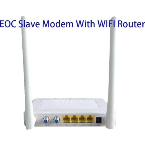 Manufacturer Pricing Ethernet Over Coax Cable IPTV System Indoor EOC Slave Modem With WIFI Router