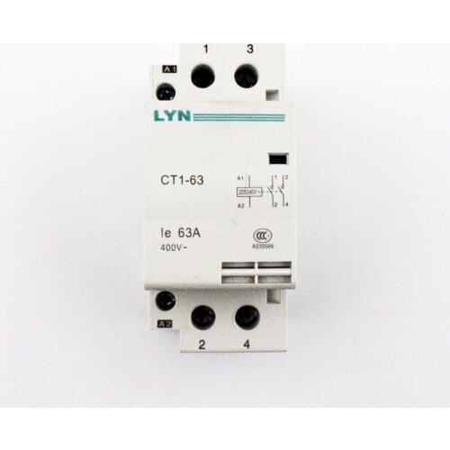 CT1-63/2P Household 2-Phase Pole AC Power Contactor Coil 220/240V Ie 63A