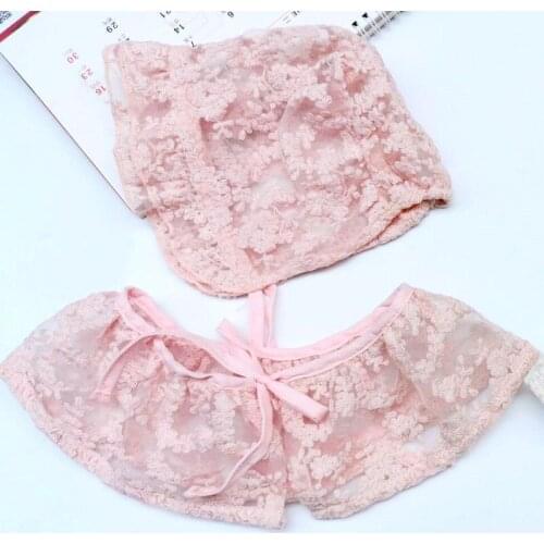 Baby Girl Lace bonnet and Matching shawl Set Newborn Photography Props Lace hat set Baby Outfit Lace scarf with bonnet set H219S