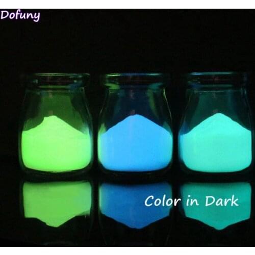 Dofuny 100g Super Bright Glow in the Dark Powder Glow Luminous Pigment Fluorescent Powder Brightly Colored Powder