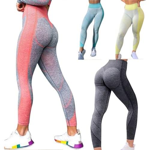 Energy Seamless Women Leggings Hips Push Up Gym Leggings Fitness Yoga Pants Bubble Butt Yoga Leggings Striped Running Pants New