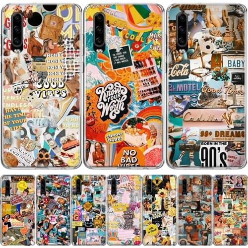90s aesthetic vintage Phone Case For Huawei Mate 30 20 10 P40 P30 P20 P10 Pro Lite P Smart Z Plus 2019 2018 Cover Coque