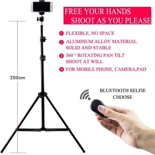 Live Photo Blogger Foldable Tripod For iphone Xiaomi Huawei Mobile Phone Smartphone Tripod For Phone 19 50 160 210CM Camera