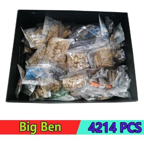 DHL World Famous Buildings Big Ben Model Blocks 10253 17005 4212Pcs Bricks With LED Sets Toys Gifts