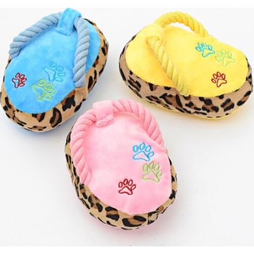 Dog Toy Pet Chew Play Toy For Pet Cat Puppy Teeth Cleaning Funny Squeaker Toy Dog Squeak Plush Slipper Shaped Squeaking Sound 20