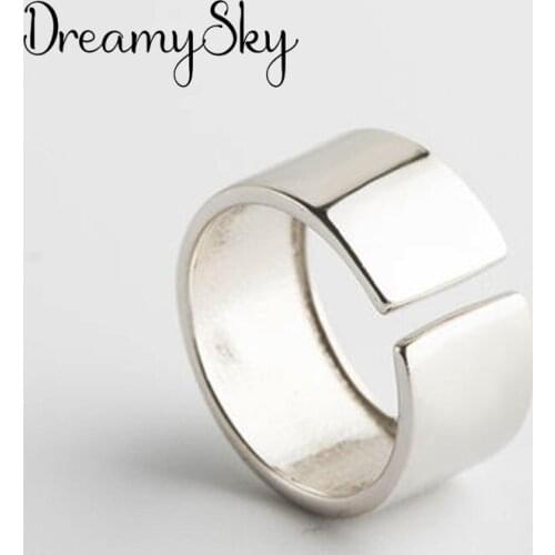 Personality Vintage Silver Color Round Rings For Women Ladies Open Engagement Rings Girls Party Gifts Anillos