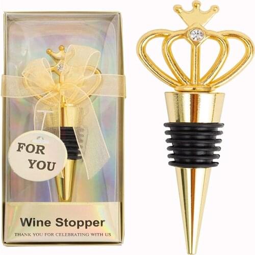 Creative Golden Crown Wine Stoppers Baby Party Anniversary Souvenir Decoration Wine Stoppers