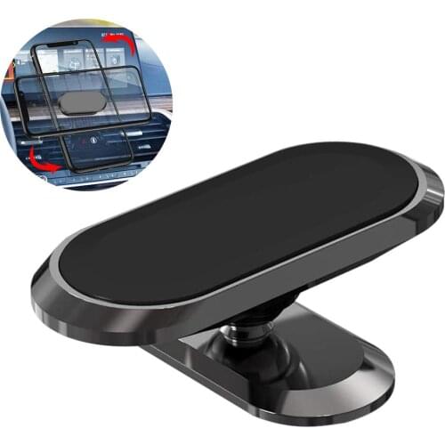 Magnetic Car Phone Holder For IPhone 12 11 Pro Max X R Samsung S20 Metal Magnet Navigation Car Bracket 360 Degree Rotation Stand