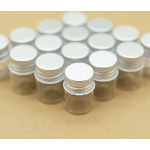 24PCS/lot 22*30mm 5ml Small Glass Bottles Test Tube Silver Screw Cap storage GLASS jars Mini Containers transparent Vial Bottles