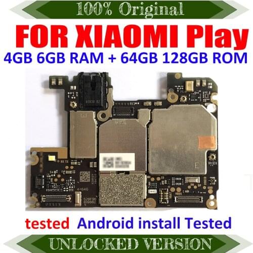 Full Tested For Xiaomi Play Motherboard Mainboard Original Official Version Work Well Unlocked Main Circuits UNLOCKED CN Version