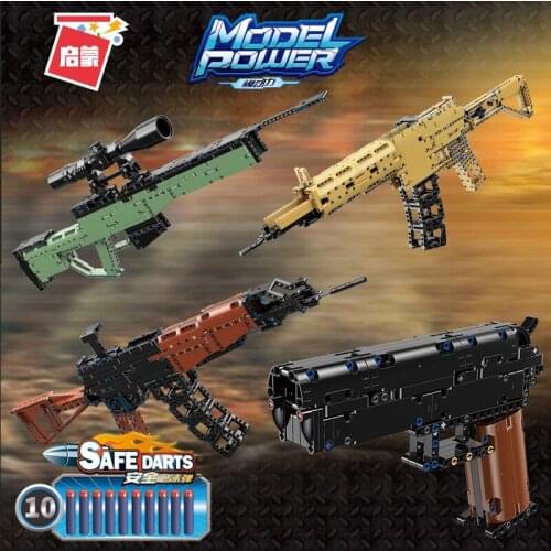 Enlighten SWAT AK47 Sniper Rifle Pistol Desert Eagle sets building blocks children boys assemble toys guns packs weapons gifts