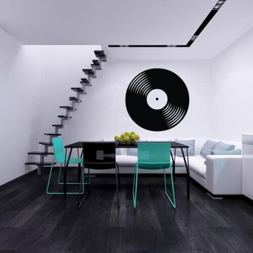 Wall Decal Vinyl Sticker Vinyl Record CD Retro Classical Music House Home Living Room Art Decoration Removable Poster WW-311
