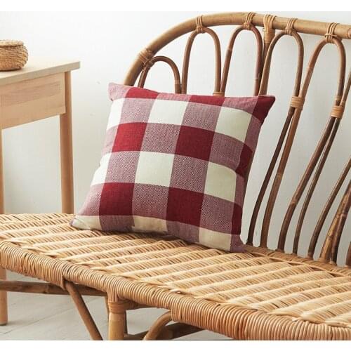 2021 New Striped Cotton And Linen Pillowcase Multicolor Multi-Specification Linen Plaid Pillow Living Room Sofa Cushion Pillow