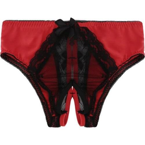 2020 New Women Sexy Lingerie Open Panties Lace Perspective Underwear Sexy Nightwear Underpants