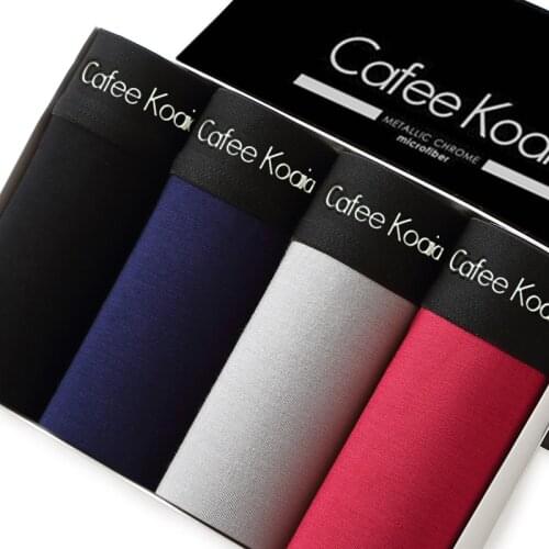 New Cafee Koaia Mens Underpants Mens Boxer Shorts Modal Cotton Comfort Breathable Ice Silk Underwear Panties