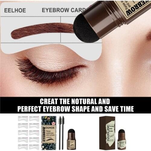 New Brow Stamp Shaping Kit Eyebrow Stamp Waterproof Long Stick Shape Stamp Brow Lasting Natural Contouring
