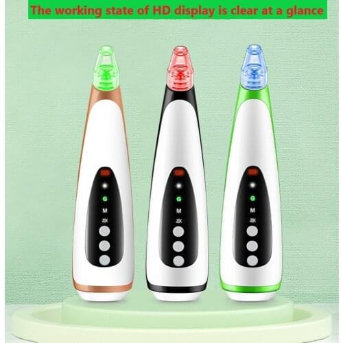 Blackhead remover Pore Vacuum Cleaner - Upgraded Blackhead Remover Rechargeable with 3 Adjustable Suction &3 Light Therapy Modes