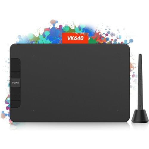 VEIKK VK640 6 x 4 inch Professional OSU Tablet Digital Drawing Writing Pad Graphic Pen Tablet with Battery-Free Pen 8192 Levels