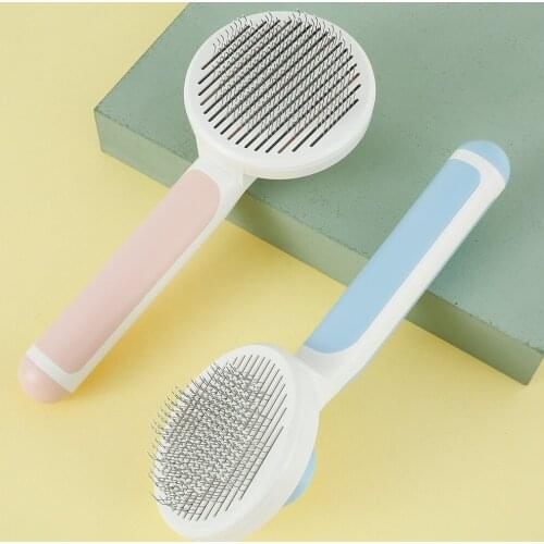 Pet Hair Removal Comb Grooming Brush Cat Combs Automatic Non-slip Brushs for Dog Cats Pets Professional Cleaning Tool