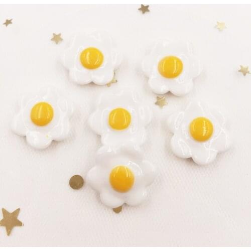 Resin Kawaii Colorful Sun flower Egg Flat Back Stone Applique 30pcs DIY Gift Scrapbook Decor Home Figurine Crafts Supplies SF904