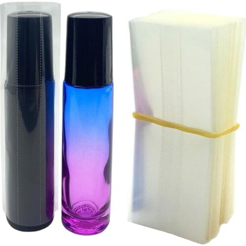 500Pcs PVC Heat Shrink Wrap Film for Essential Oil Roller Bottles 10ml Best Shrink Rate Clear Shrink Film