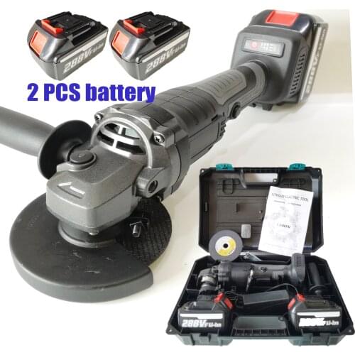Brushless Electric Angle Grinder Lithium Battery Cordless Rechargeable Cutting Grinding Power Tools