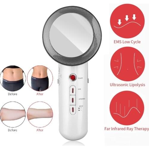 3 In 1 Ultrasound Cavitation Ems Fat Burner Body Slimming Massager Weight Loss Machine Electrode Galvanic Infrared Instrument