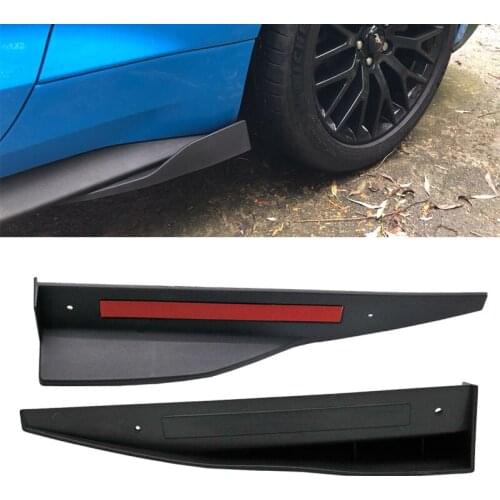 2PCS Universal Car Body Side Skirts Extension Rocker Splitters Diffuser Winglet Bumper For Ford For Mustang ROUSH 2015 2016 2017