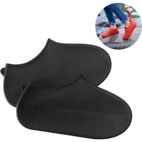 Cycling Waterproof Shoes Cover Silicone Material Unisex Shoes Protectors Rain Boots Case For Indoor Outdoor Rainy Days Reusable