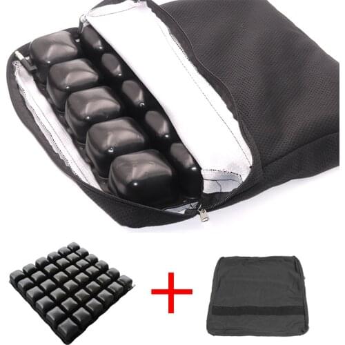Wooeight 14.96x14.96x1.57" Pressure Relief Air Cell Anti-Decubitus Inflatable Airbag Cushion With Bag For Office Home Wheelchair