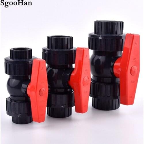 1PC Big Size I.D 110~20mm PVC Pipe Union Valve Ball Valve Garden Irrigation Water Pipe Connector Fittings Aquarium Adapter Valve