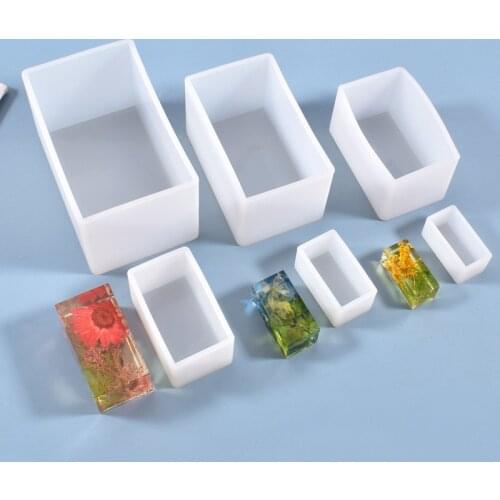 1pcs Rectangle Silicone Mold DIY Jewelry Making Tool Moulds UV Epoxy Resin Decorative Craft