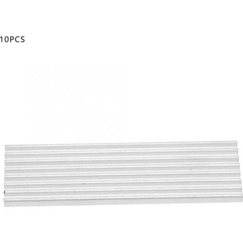 10Pcs Aluminum Heatsink M2-3(Q22*3*70-White) Cooling Fin Heat Sink For M.2 2280 SSD