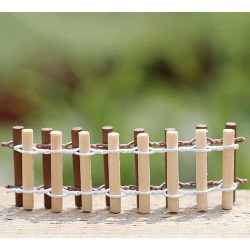 10PCS Mini Fence Craft Figurine Plant Pot Garden Ornament Miniature Fairy Garden Decor Craft Micro Landscaping DIY Accessories