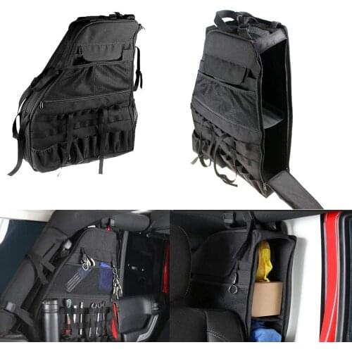 2Pcs Multi-Pockets Storage & Roll Bar Bag Holder Cargo Bag For Jeep Wrangler JK 2007-2018 Unlimited 4 Door