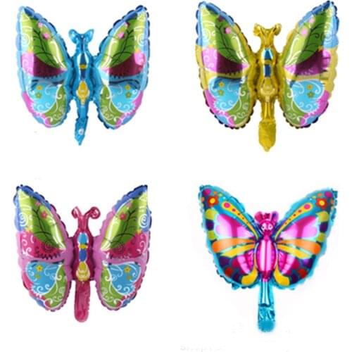 5pcs/lot Mini Butterfly Colorful Butterfly Aluminum Foil Balloons Happy Birthday Party Balloon Wedding Decoration Balls Kids Toy