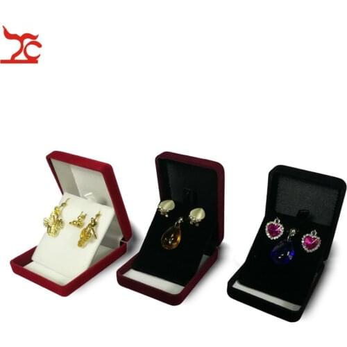 20Pcs/Lot Velvet Jewelry Display Case 3 Colors Stud Earring Storage Box Pendant Organizer Holder Gift Container